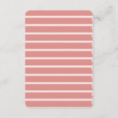 ミニマリストピンクボウ赤ちゃんシャワー エンクロージャーカード (裏面)