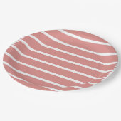 ミニマリストピンクボウ赤ちゃんシャワー ペーパープレート (アングル)