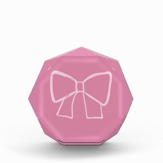 ミニマリストピンクボウ フォトブロック (正面)