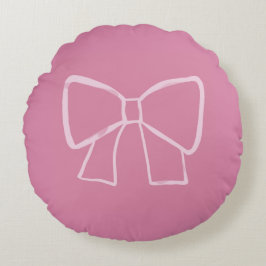 ミニマリストピンクボウ ラウンドクッション