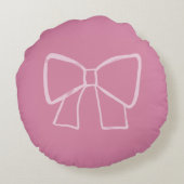 ミニマリストピンクボウ ラウンドクッション (裏面)