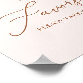 ミニマリストピンクボホブライダルシャワーウィズサイン ポスター (角)