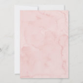 ミニマリストピンクボーガールファースト誕生日 招待状 (裏面)