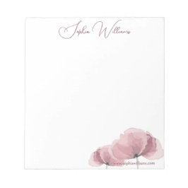 ミニマリストピンクポピーブランディング ノートパッド