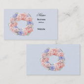 ミニマリストピンクマウヴリース名刺 名刺 (正面/裏面)