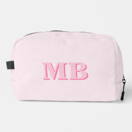 ミニマリストピンクモダンイニシャルモノグラム ドップキット