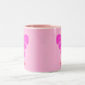 ミニマリストピンクリボンY2kコキュベット美学名 ツートーンマグカップ (中央)