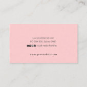 ミニマリストピンク大理石名刺 名刺 (裏面)