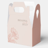 ミニマリストピンク結婚フローラ フェイバーボックス (オープン)