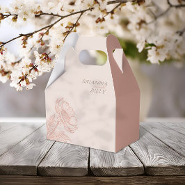 ミニマリストピンク結婚フローラ フェイバーボックス