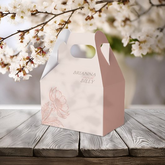 ミニマリストピンク結婚フローラ フェイバーボックス