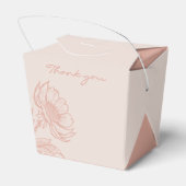 ミニマリストピンク結婚フローラ フェイバーボックス (裏面サイド)