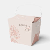 ミニマリストピンク結婚フローラ フェイバーボックス (正面サイド)