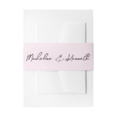 ミニマリストピンク結婚式招待状ベリーバンド 招待状ベリーバンド (正面例)