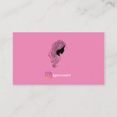 ミニマリストピンク美容師 名刺 (裏面)