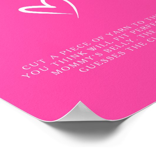 ミニマリストピンク – どのぐらいの大きさのお母さんのベリーゲーム ポスター (角)