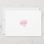 ミニマリストピンク&シアルベビーガール カード (裏面)