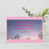 ミニマリストピンク&シアルベビーガール カード (スタンド正面)