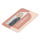 ミニマリストピーチピンクアーチフォト卒業記念アヌン マグネット (左側)