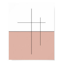 ミニマリストピーチホライゾンラインアート