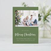 ミニマリストファミリーフォトクリスマスホリデーカード サンキューカード (スタンド正面)