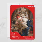 ミニマリストファミリーフォトクリスマスホリデーカード シーズンカード (正面)