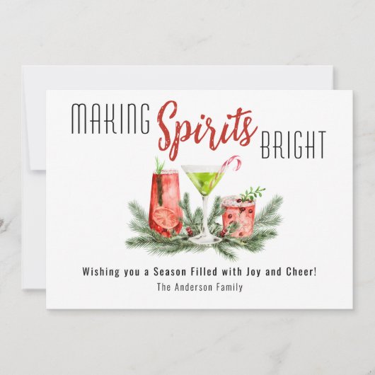 ミニマリストファミリーフォトホリデーフラットカード シーズンカード (正面)