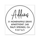 ミニマリストファミリー名はっきりしたラウンド差出人住所 セルフインキングスタンプ (デザイン)