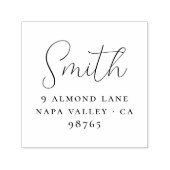 ミニマリストファミリー名レタリング差出人住所 セルフインキングスタンプ (デザイン)