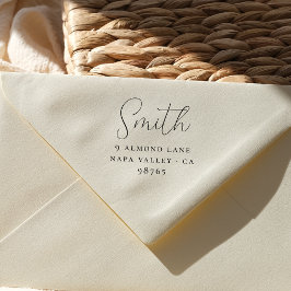 ミニマリストファミリー名レタリング差出人住所 セルフインキングスタンプ