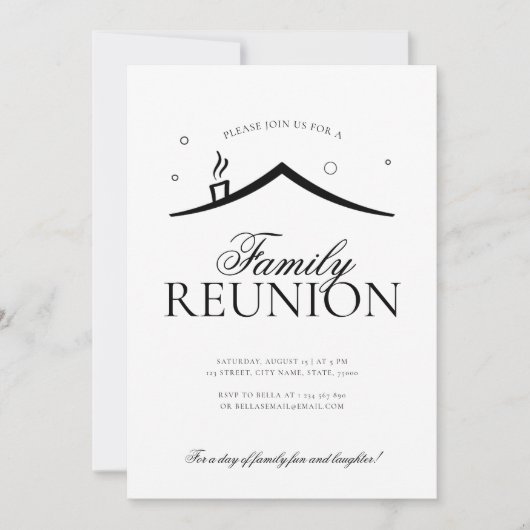 ミニマリストファミリー懇親会ピクニック 招待状 (正面)