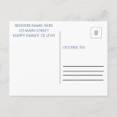 ミニマリストファミリー懇親会招待状はがき ポストカード (裏面)