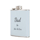 ミニマリストファーザーズデイパステルフラスコ | 子供の名前 フラスク (左)