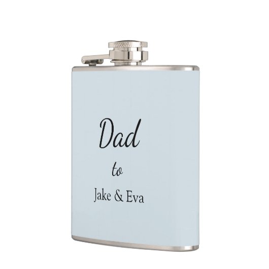 ミニマリストファーザーズデイパステルフラスコ | 子供の名前 フラスク (左)
