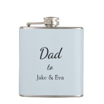 ミニマリストファーザーズデイパステルフラスコ | 子供の名前