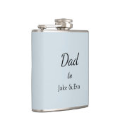 ミニマリストファーザーズデイパステルフラスコ | 子供の名前 フラスク (右)