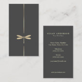 ミニマリストフェイクグリッタートンボ 名刺 (正面/裏面)