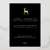 ミニマリストフォイルクリスマスパーティの招待状 箔シーズンカード (裏面)