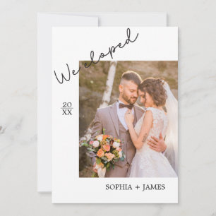 ミニマリストフォトエロープメント結婚発表 案内状