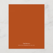 ミニマリストフォトオレンジBUDGET結婚式の招待 (裏面)