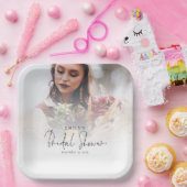 ミニマリストフォトオーバーレイブライダルシャワー ペーパープレート (パーティー)