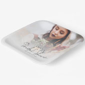 ミニマリストフォトオーバーレイブライダルシャワー ペーパープレート (傾斜あり)