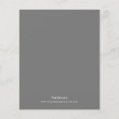 ミニマリストフォトグレーBUDGET結婚式招待状 (裏面)