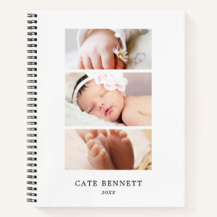 ミニマリストフォトコラージュ名前をカスタムする ノートブック