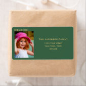 ミニマリストフォトビッググリーンホリデイ差出人住所 ラベル (インサイチュ)