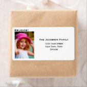 ミニマリストフォトビッグホワイトホリデー差出人住所 ラベル (インサイチュ)