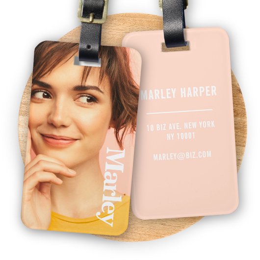 ミニマリストフォトフルフォトシンプルおもしろいシックかわいい ラゲッジタグ