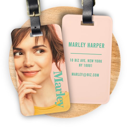 ミニマリストフォトフルフォトシンプルおもしろいシックかわいい ラゲッジタグ