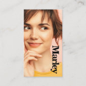 ミニマリストフォトフルフォトシンプルおもしろいシックかわいい 名刺 (正面)