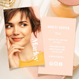 ミニマリストフォトフルフォトシンプルおもしろいシックかわいい 名刺